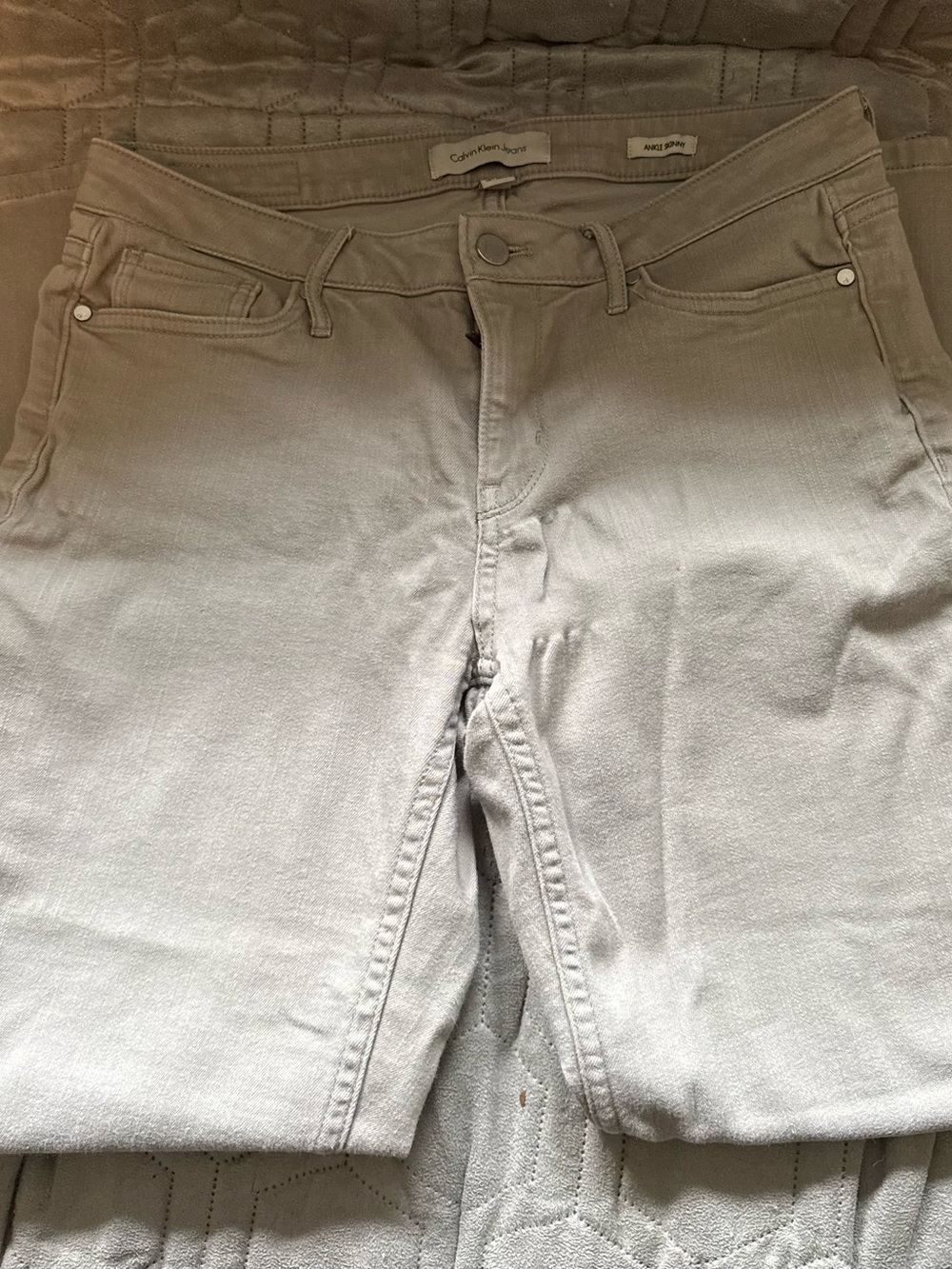 Calvin Klein Jeans Stone Gray Slim Fit Jeans